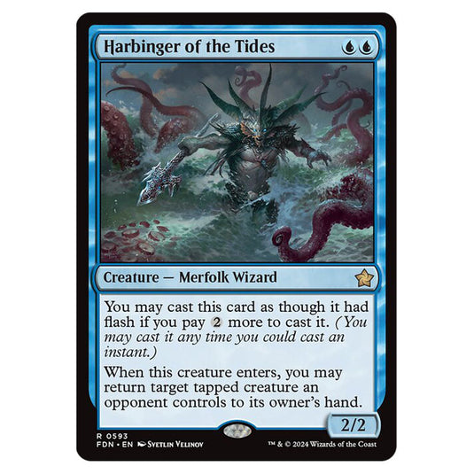 Harbinger of the Tides 0593 card from the Magic The Gathering set Foundations