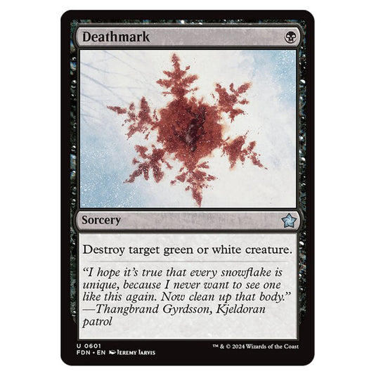 Deathmark 0601 card from the Magic The Gathering set Foundations