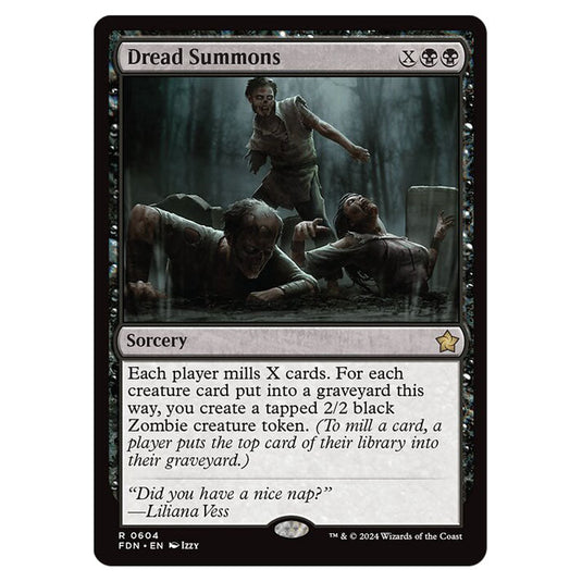 Dread Summons 0604 card from the Magic The Gathering set Foundations