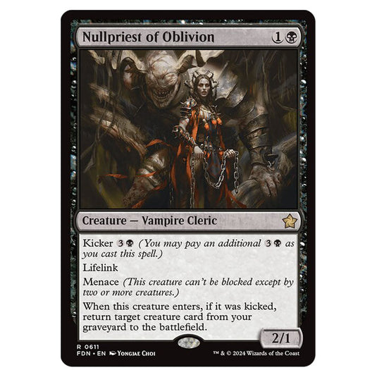 Nullpriest of Oblivion 0611 card from the Magic The Gathering set Foundations