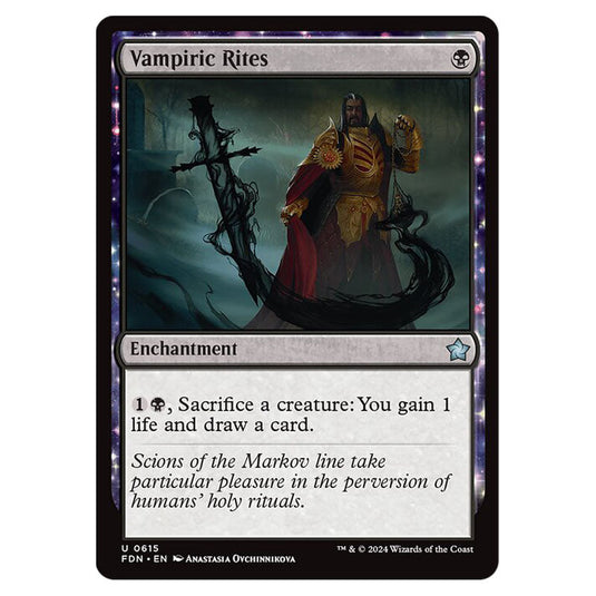 Vampiric Rites 0615 card from the Magic The Gathering set Foundations