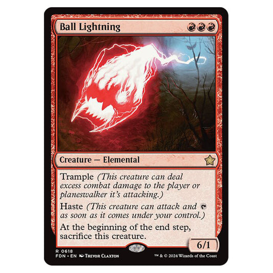 Ball Lightning 0618 card from the Magic The Gathering set Foundations