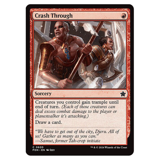 Crash Through 0620 card from the Magic The Gathering set Foundations
