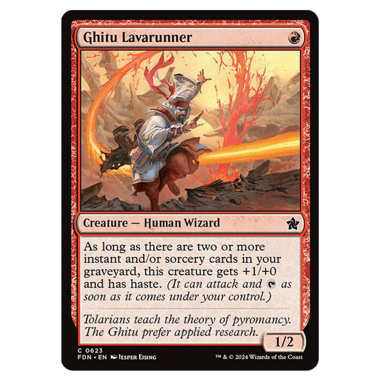 Ghitu Lavarunner 0623 card from the Magic The Gathering set Foundations