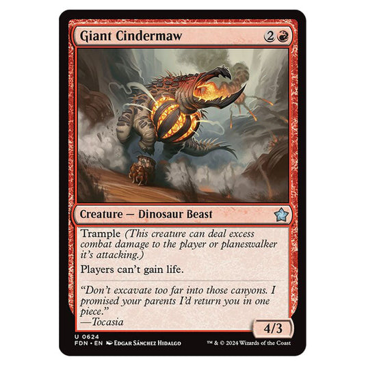 Giant Cindermaw 0624 card from the Magic The Gathering set Foundations