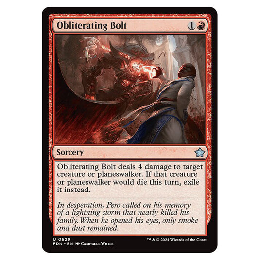 Obliterating Bolt 0629 card from the Magic The Gathering set Foundations