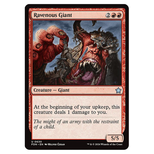 Ravenous Giant 0630 card from the Magic The Gathering set Foundations