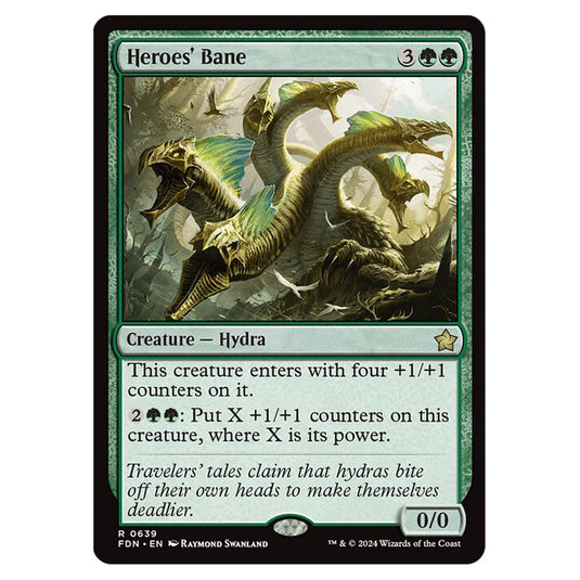 Heroes' Bane 0639 card from the Magic The Gathering set Foundations