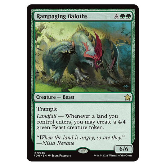 Rampaging Baloths 0645 card from the Magic The Gathering set Foundations