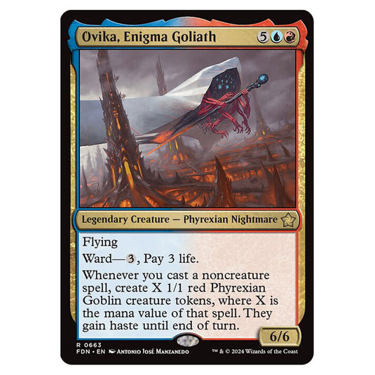 Ovika, Enigma Goliath 0663 card from the Magic The Gathering set Foundations