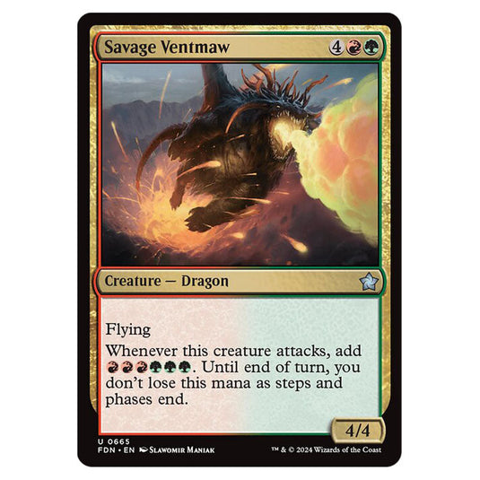 Savage Ventmaw 0665 card from the Magic The Gathering set Foundations