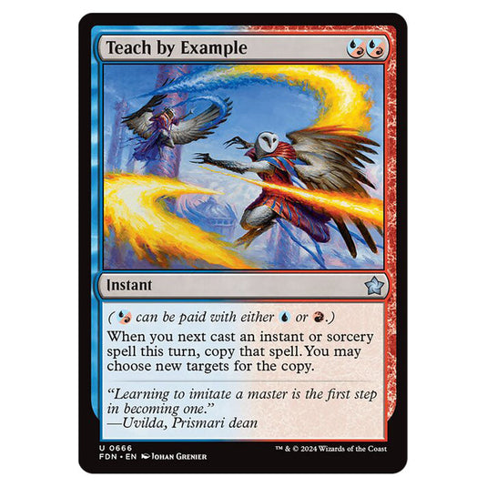 Teach by Example 0666 card from the Magic The Gathering set Foundations