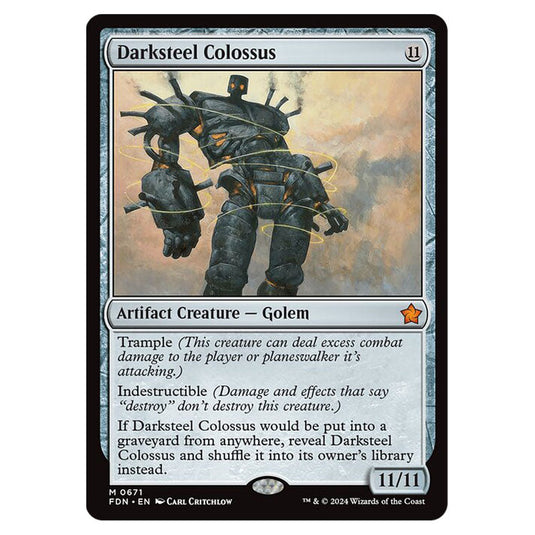 Darksteel Colossus 0671 card from the Magic The Gathering set Foundations