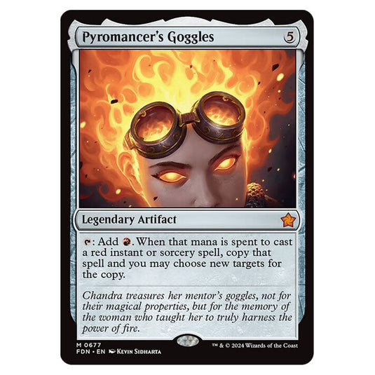 Pyromancer's Goggles 0677 card from the Magic The Gathering set Foundations