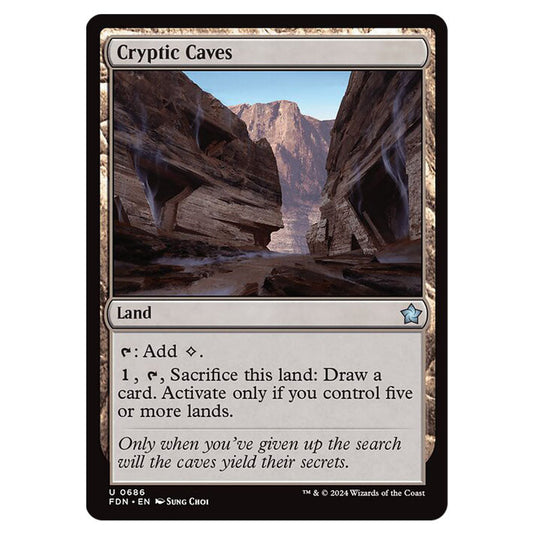Cryptic Caves 0686 card from the Magic The Gathering set Foundations