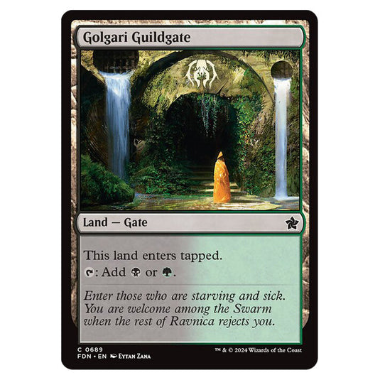 Golgari Guildgate 0689 card from the Magic The Gathering set Foundations
