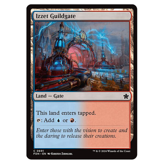 Izzet Guildgate 0691 card from the Magic The Gathering set Foundations