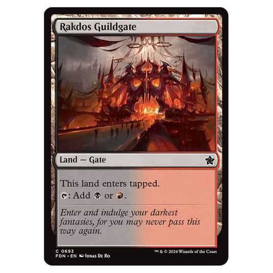 Rakdos Guildgate 0693 card from the Magic The Gathering set Foundations