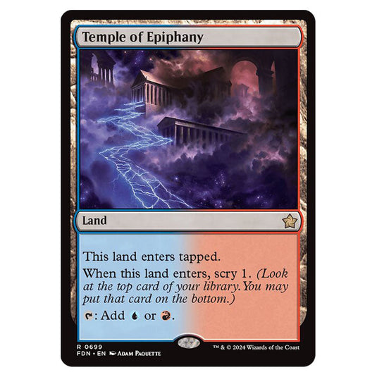 Temple of Epiphany 0699 card from the Magic The Gathering set Foundations