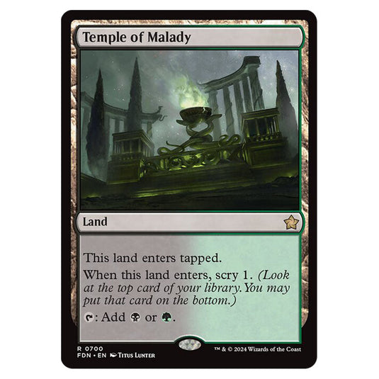 Temple of Malady 0700 card from the Magic The Gathering set Foundations