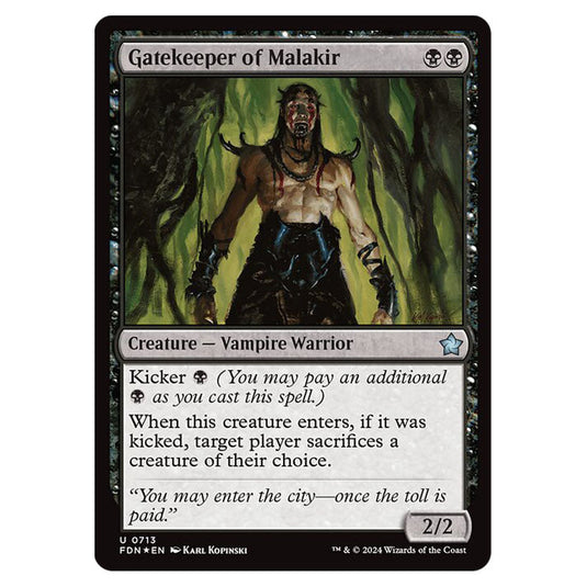 Gatekeeper of Malakir 0713 card from the Magic The Gathering set Foundations