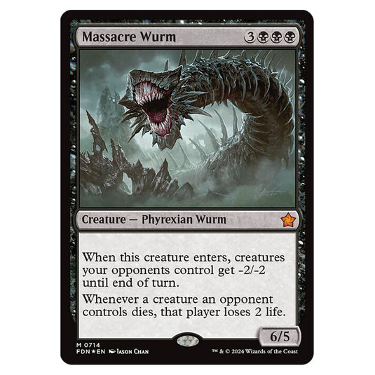 Massacre Wurm 0714 card from the Magic The Gathering set Foundations