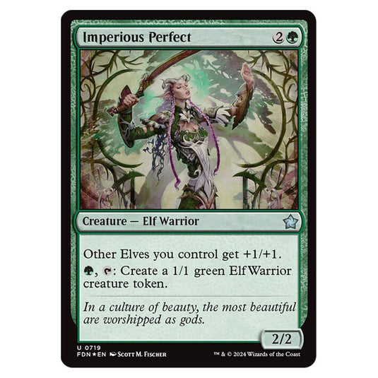 Imperious Perfect 0719 card from the Magic The Gathering set Foundations