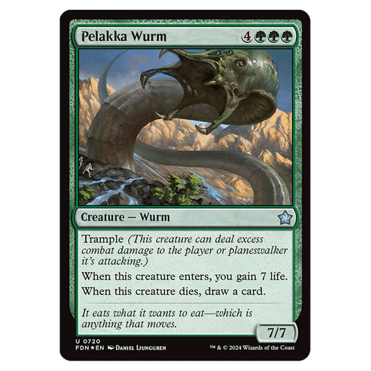 Pelakka Wurm 0720 card from the Magic The Gathering set Foundations