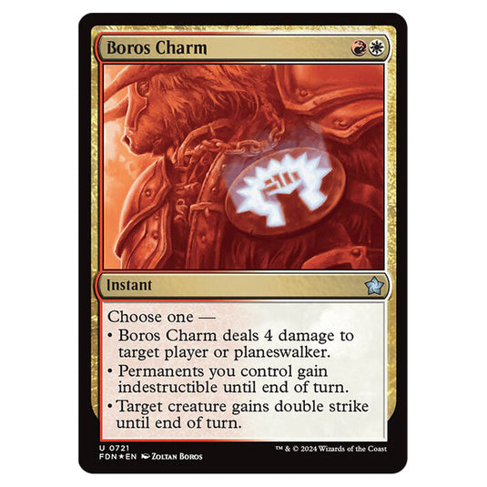 Boros Charm 0721 card from the Magic The Gathering set Foundations