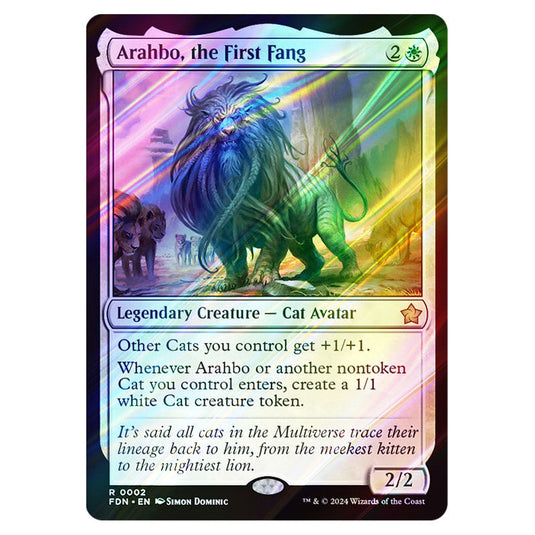 Arahbo, the First Fang 0002 card from the Magic The Gathering set Foundations