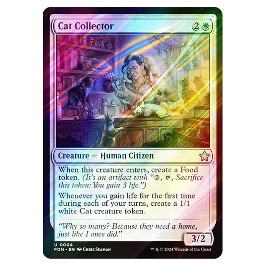 Cat Collector 0004 card from the Magic The Gathering set Foundations