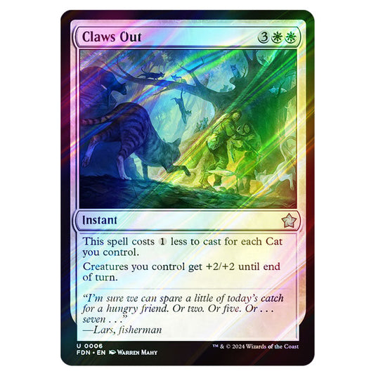 Claws Out 0006 card from the Magic The Gathering set Foundations