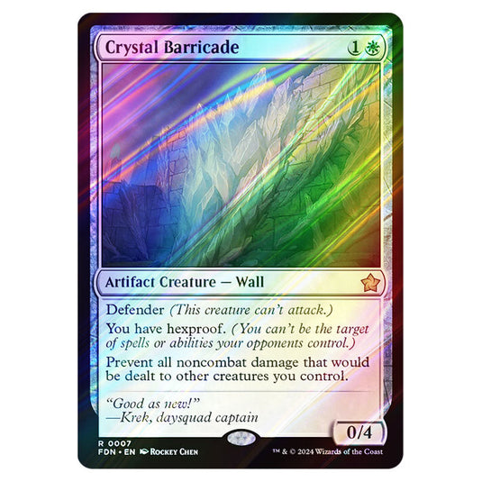 Crystal Barricade 0007 card from the Magic The Gathering set Foundations