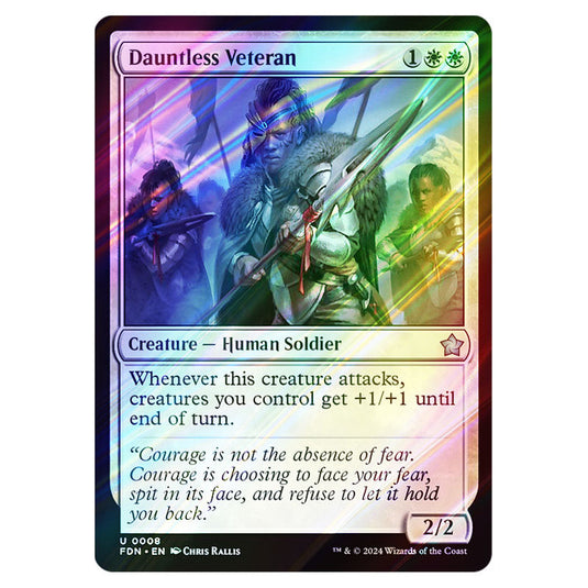 Dauntless Veteran 0008 card from the Magic The Gathering set Foundations