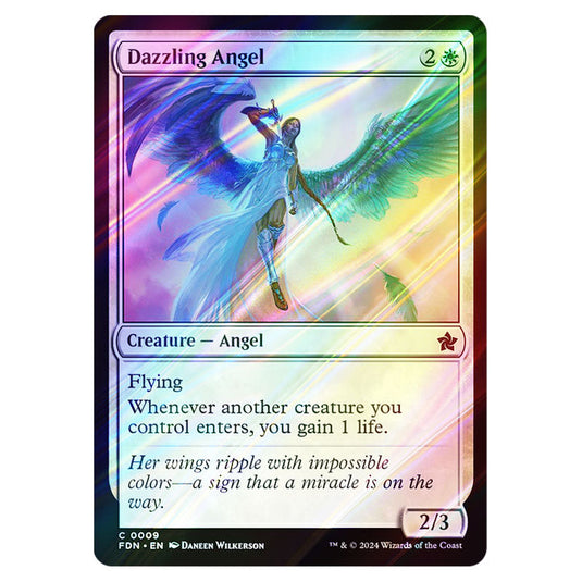 Dazzling Angel 0009 card from the Magic The Gathering set Foundations