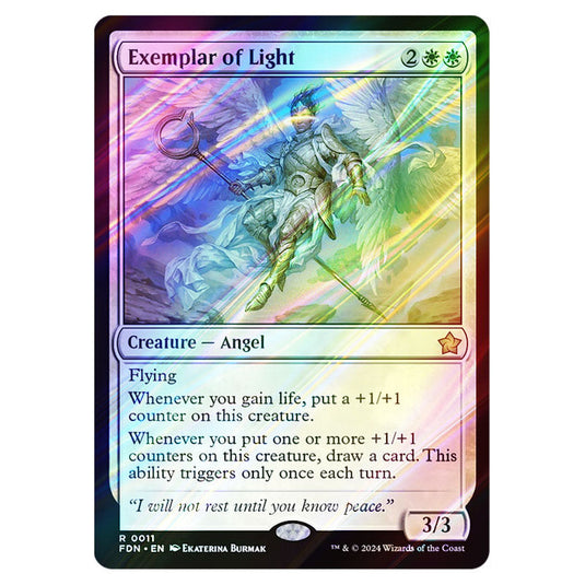 Exemplar of Light 0011 card from the Magic The Gathering set Foundations