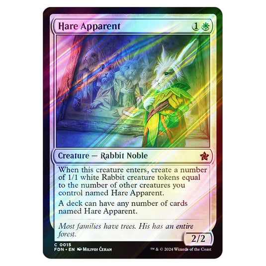 Hare Apparent 0015 card from the Magic The Gathering set Foundations