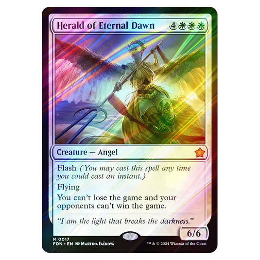 Herald of Eternal Dawn 0017 card from the Magic The Gathering set Foundations