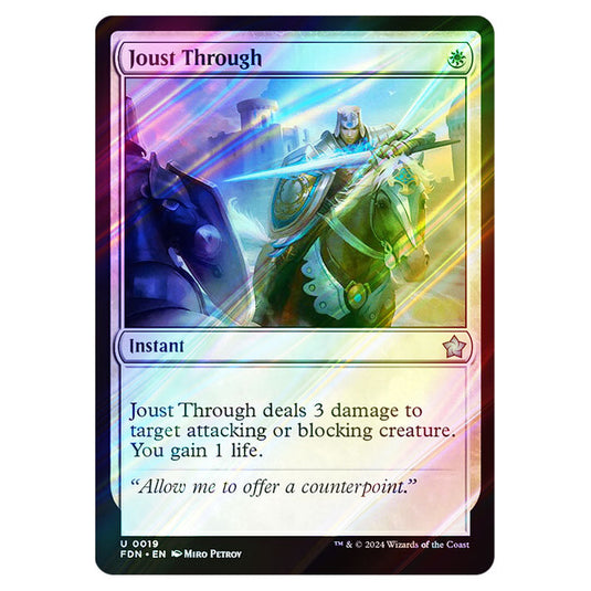 Joust Through 0019 card from the Magic The Gathering set Foundations