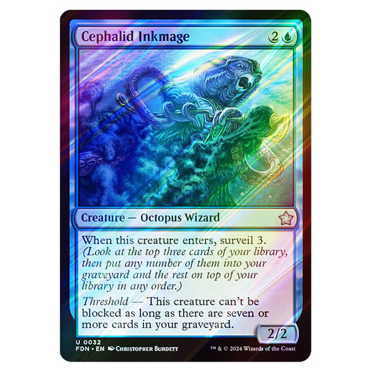 Cephalid Inkmage 0032 card from the Magic The Gathering set Foundations