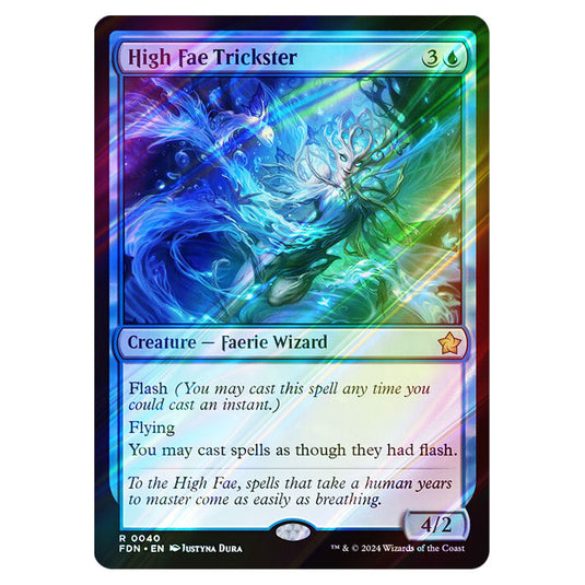 High Fae Trickster 0040 card from the Magic The Gathering set Foundations