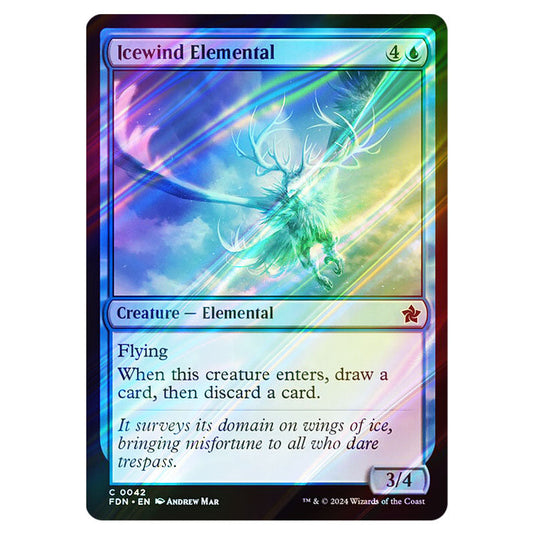 Icewind Elemental 0042 card from the Magic The Gathering set Foundations