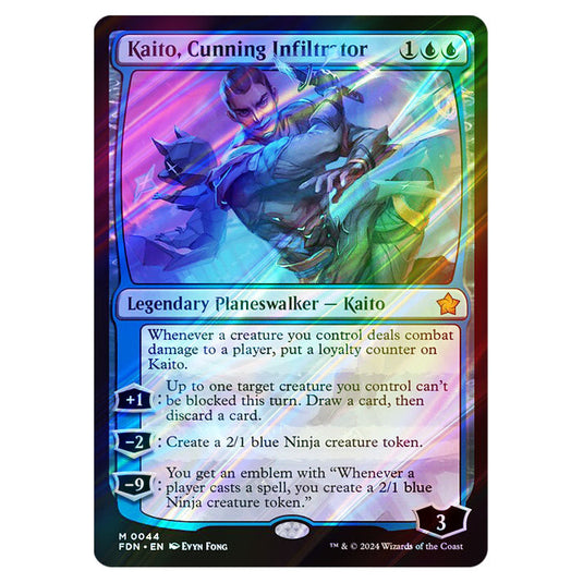 Kaito, Cunning Infiltrator 0044 card from the Magic The Gathering set Foundations