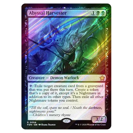 Abyssal Harvester 0054 card from the Magic The Gathering set Foundations