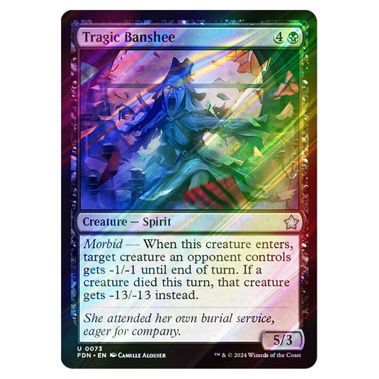 Tragic Banshee 0073 card from the Magic The Gathering set Foundations