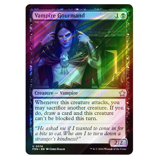 Vampire Gourmand 0074 card from the Magic The Gathering set Foundations