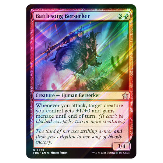 Battlesong Berserker 0078 card from the Magic The Gathering set Foundations