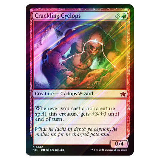 Crackling Cyclops 0083 card from the Magic The Gathering set Foundations