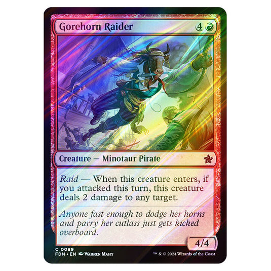 Gorehorn Raider 0089 card from the Magic The Gathering set Foundations