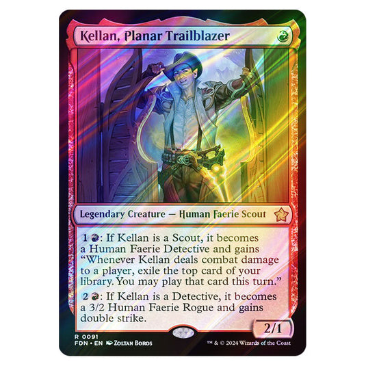 Kellan, Planar Trailblazer 0091 card from the Magic The Gathering set Foundations